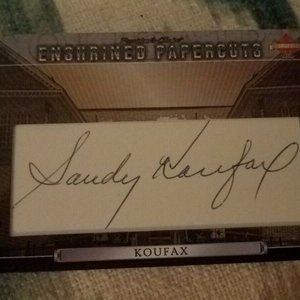 Sandy Koufax 2020 Presidents Choice Autographed Cut Signature Card 1/1